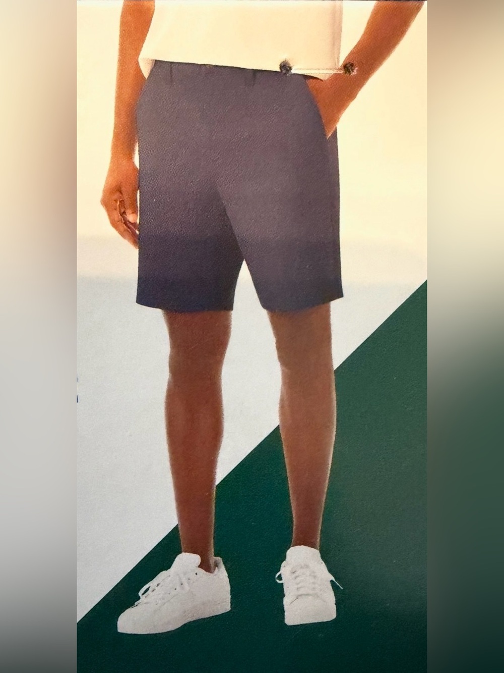 Men’s Classic Flat Front Shorts in Washed Indigo